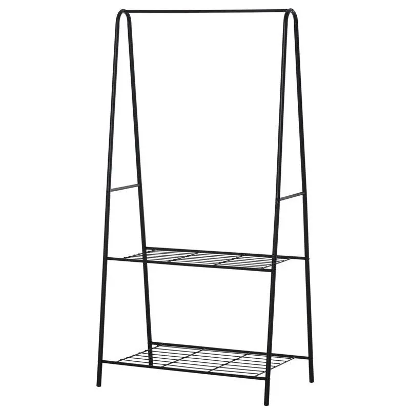 Homcom Two-Tier A-Frame Clothing Rack – 77L X 45W X 153H Cm, Black Steel 1