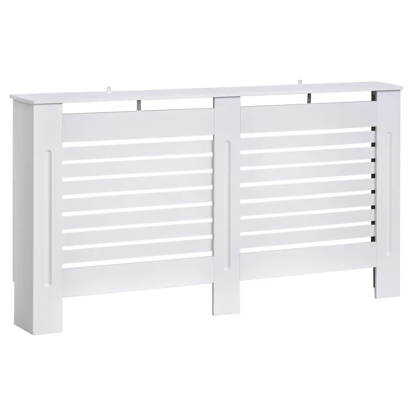 Homcom White Mdf Radiator Cover – 152 X 19 X 81 Cm 1