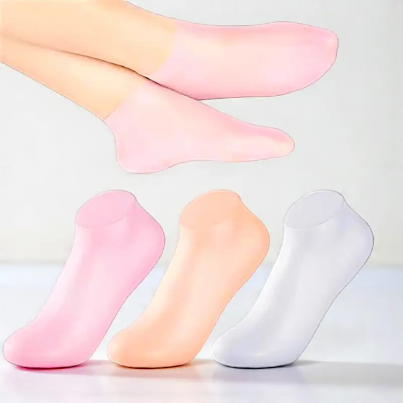 Hydrating Silicone Gel Socks – Spa-Grade Foot Therapy Socks Infused With Natural Oils For Cracked Heels 1