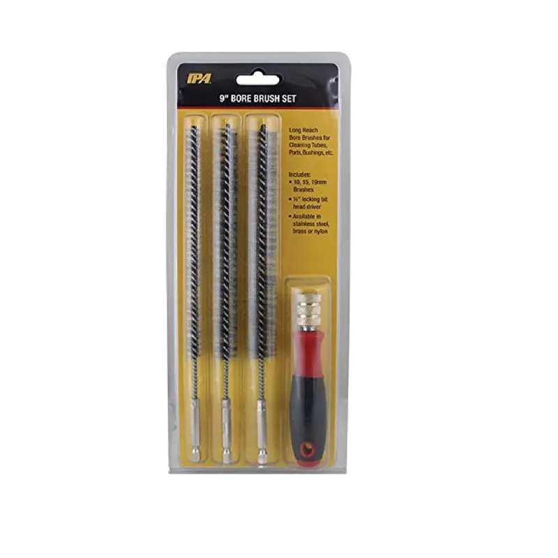 Ipa 9" Stainless Steel Bore Brush Kit — Corrosion-Resistant Cleaning 1