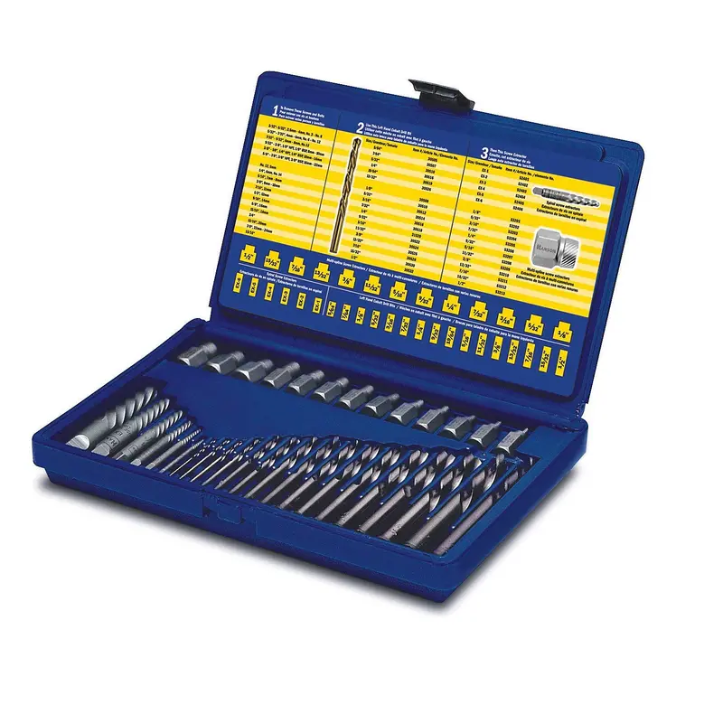 Irwin 11135 35-Piece Master Screw Extractor Kit With Cobalt Drill Bits 1