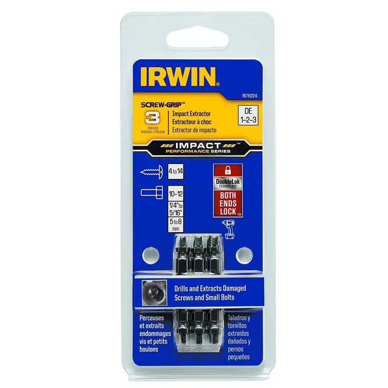 Irwin 1876224 3-Piece Damaged Screw-Grip Impact Extractor Kit 1