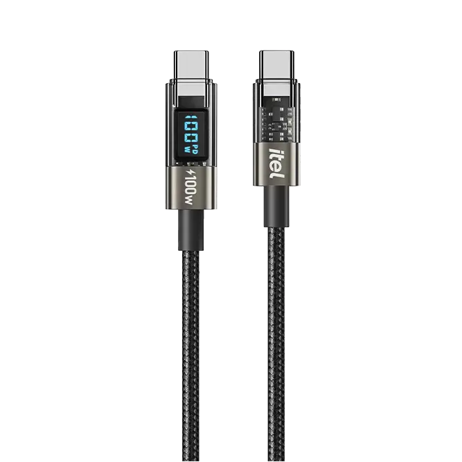 Itel C66 100W Usb-C To Usb-C Fast Charging Cable – 5A Nylon-Braided (1M) 1