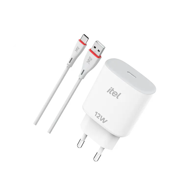 Itel Chargerlite I – 12W Usb-A Fast Charging Adapter With Usb-C Cable 1