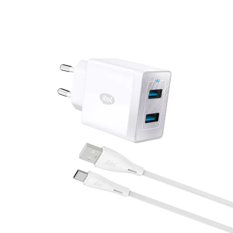 Itel Chargerpulse Icw-185E – 18W Dual-Port Fast Charger With Quick Charge 3.0 & Powerai 1