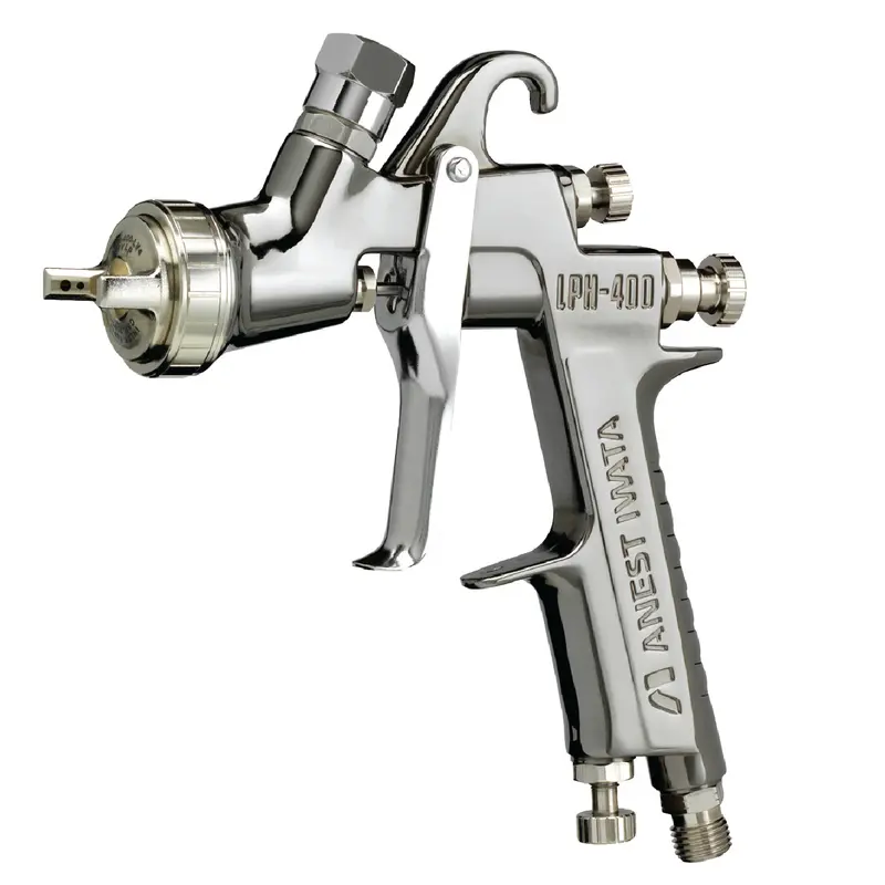 Iwata Lph400 Hvlp Basecoat Spray Gun – 1.3Mm Lv4 Silver-Tip Gravity Feed Model 1
