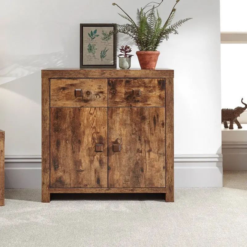 Jakarta Natural Melamine Sideboard – 2 Doors, 2 Shelves, 2 Drawers 1