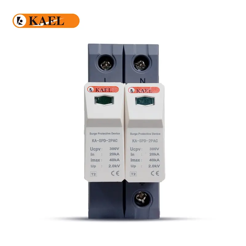 Kael Ka-Spd-2Pac Surge Protector – 2-Pole 300V Ac Din Rail Spd For Electrical Protection 1