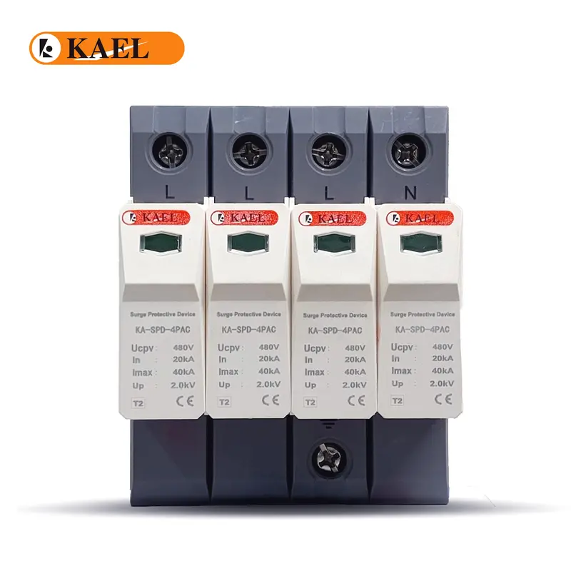 Kael Ka-Spd-4Pac 4-Pole Ac Spd – 480V Din Rail-Mounted Surge Protection Unit 1