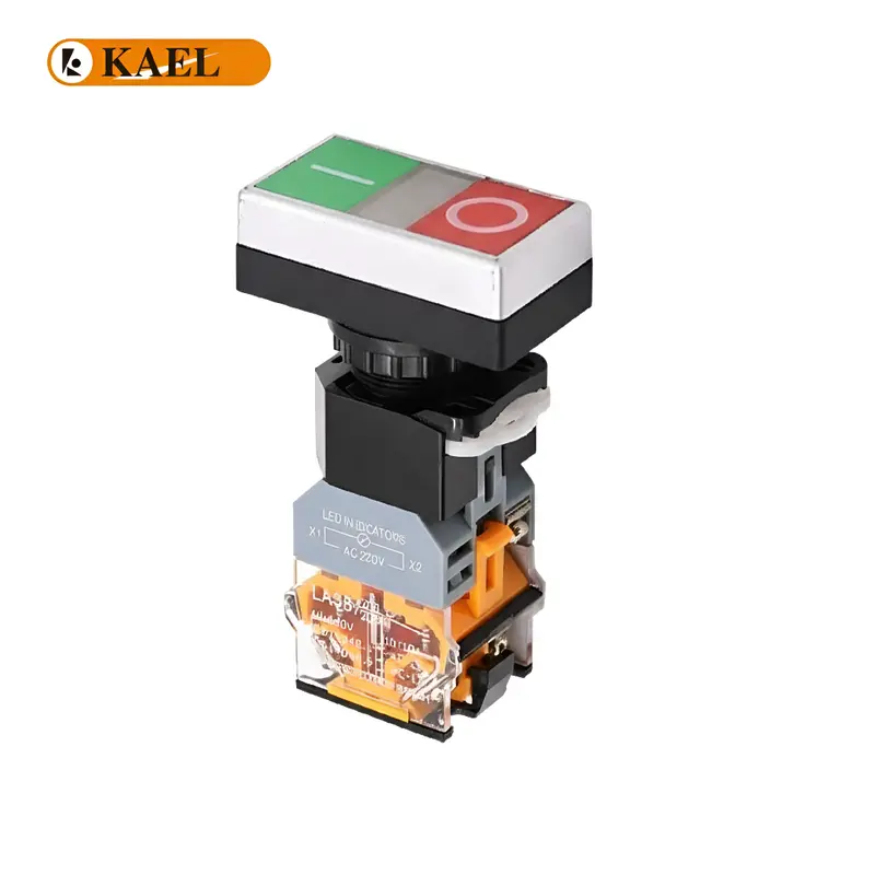 Kael La38-11 Drg Double Push Button – Red/Green Led Indicators, 220Vac, 22Mm Industrial Control 1