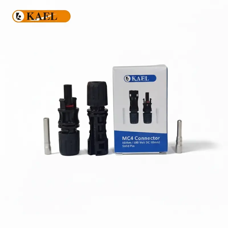 Kael Mc4 Solid Pin Connector – 60A, 1500V Dc, 10Mm², High-Current Solar Pv Termination 1