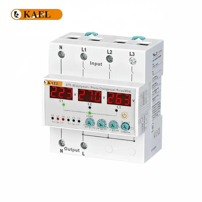 Kael Samwha Dsp Automatic Phase Changeover Relay – Atr-80A, 3-Phase Intelligent Phase Selector 1