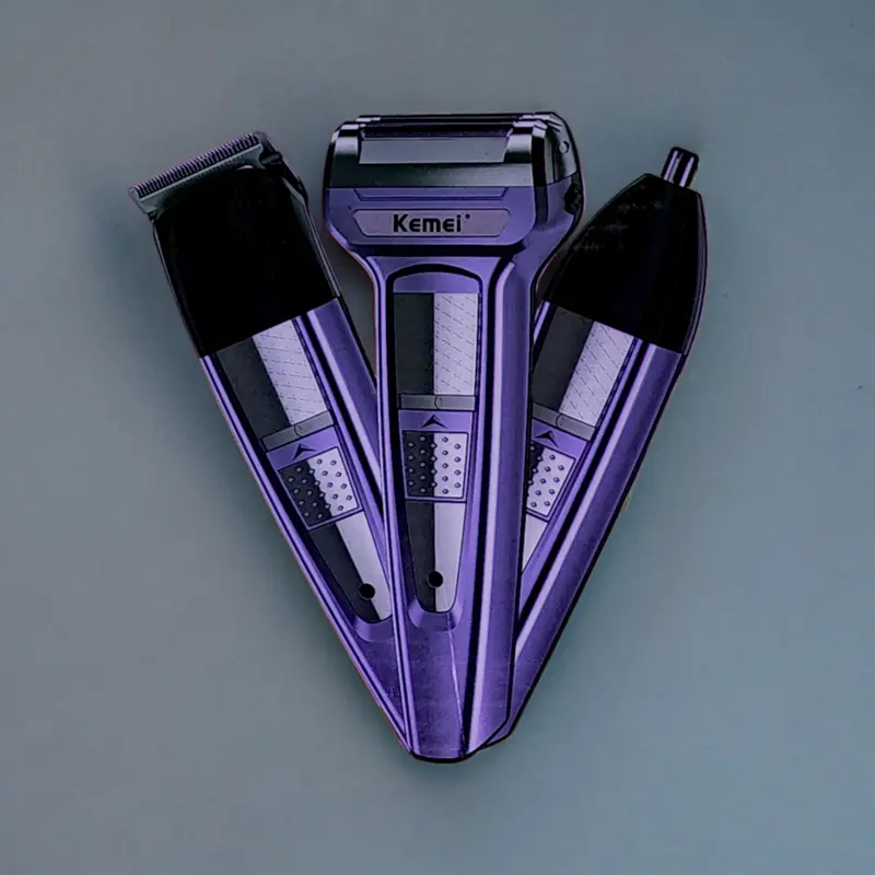 Kemei Km-231 3-In-1 Grooming Kit – Precision Trimmer, Facial Shaver & Nasal Hair Trimmer 1