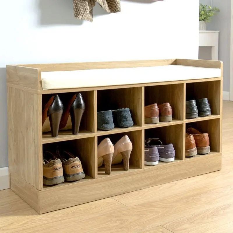 Kempton Natural-Finish Shoe Rack – 8-Tier Vertical Storage Solution 1