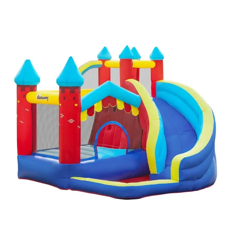 Kids’ Inflatable Bouncy Castle – Compact Single-Unit Design By Outsunny 1
