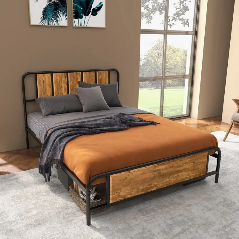 King-Size 31 Cm Low-Profile Bed Frame – Minimalist Platform Foundation 1