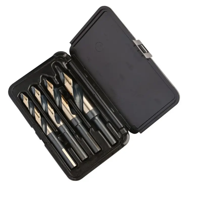 Knkut 4-Piece Step-Point Reduced-Shank Drill Bit Set – 1/2" Hex Shanks 1
