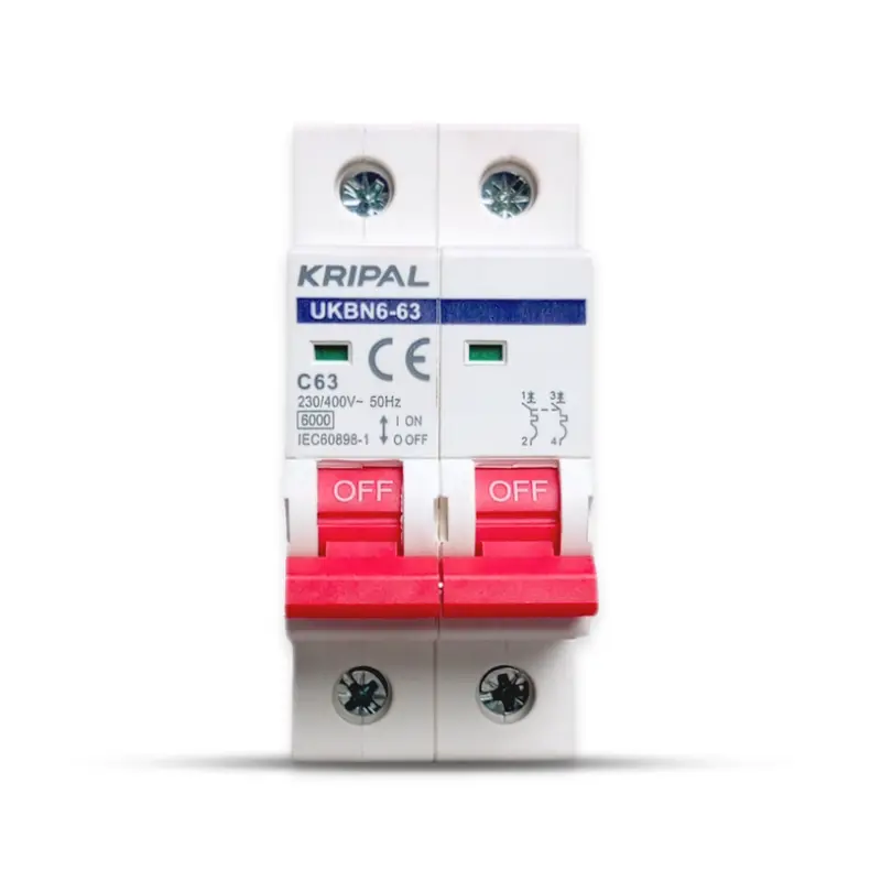 Kripal Ukbn6-63 2-Pole Mcb – 63A Compact Miniature Circuit Breaker For Single-Phase Circuits 1