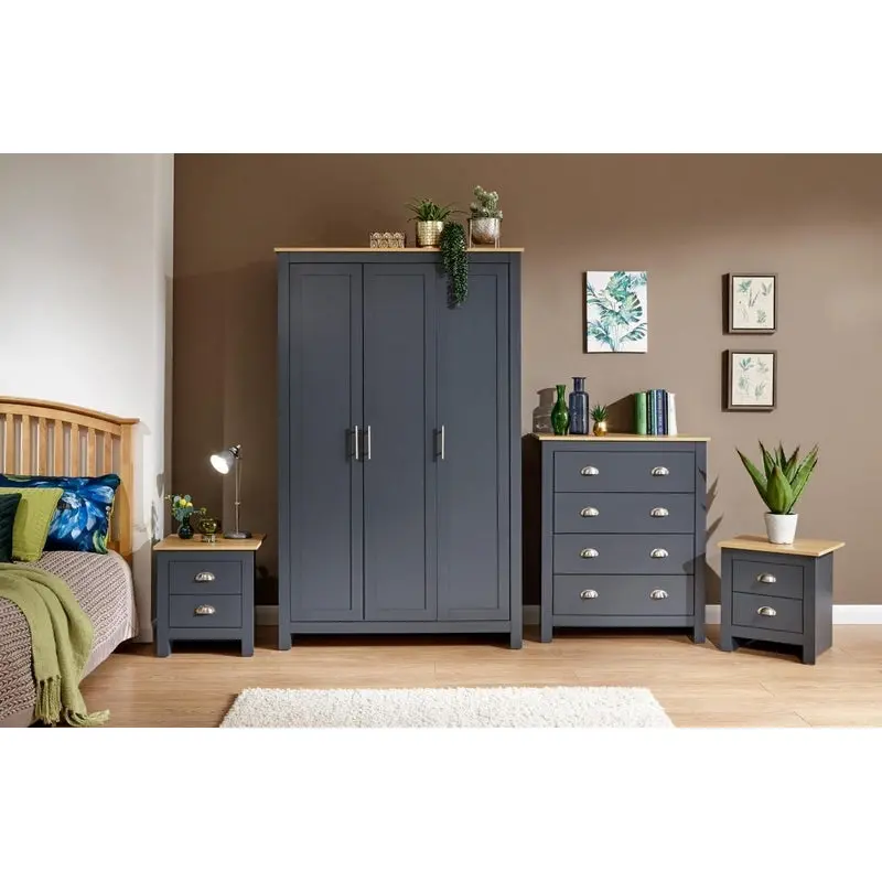 Lancaster Blue 4-Piece Bedroom Furniture Set 1