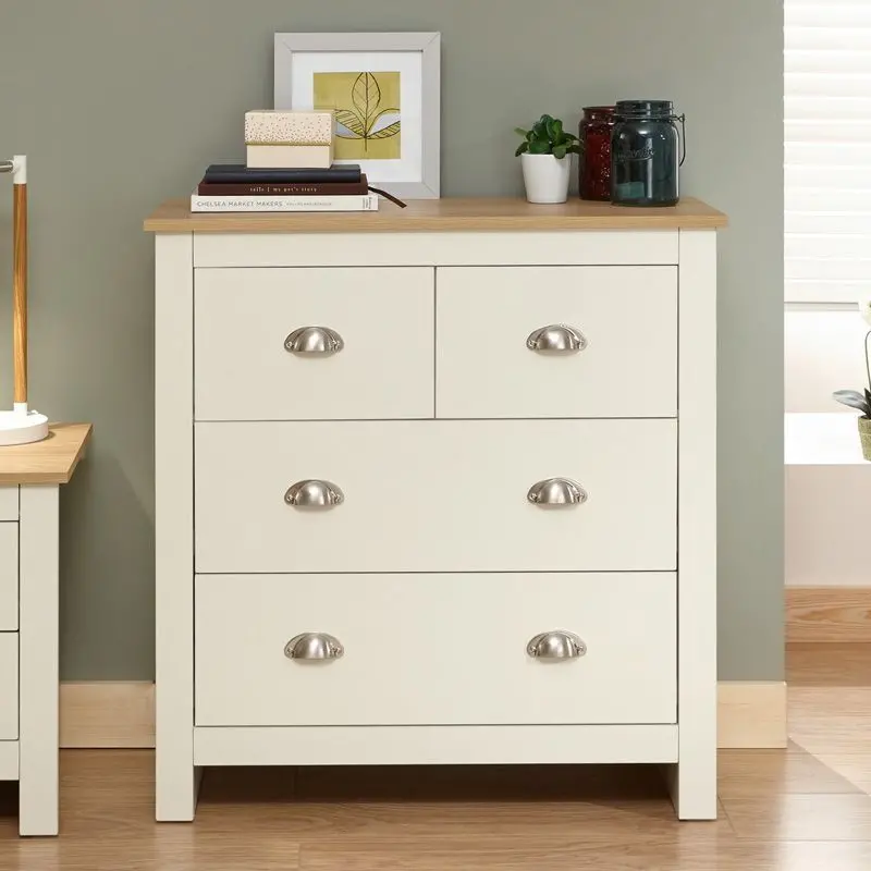 Lancaster Cream-Finished 4-Drawer Chest Of Drawers – Compact Bedroom Or Living Room Storage 1