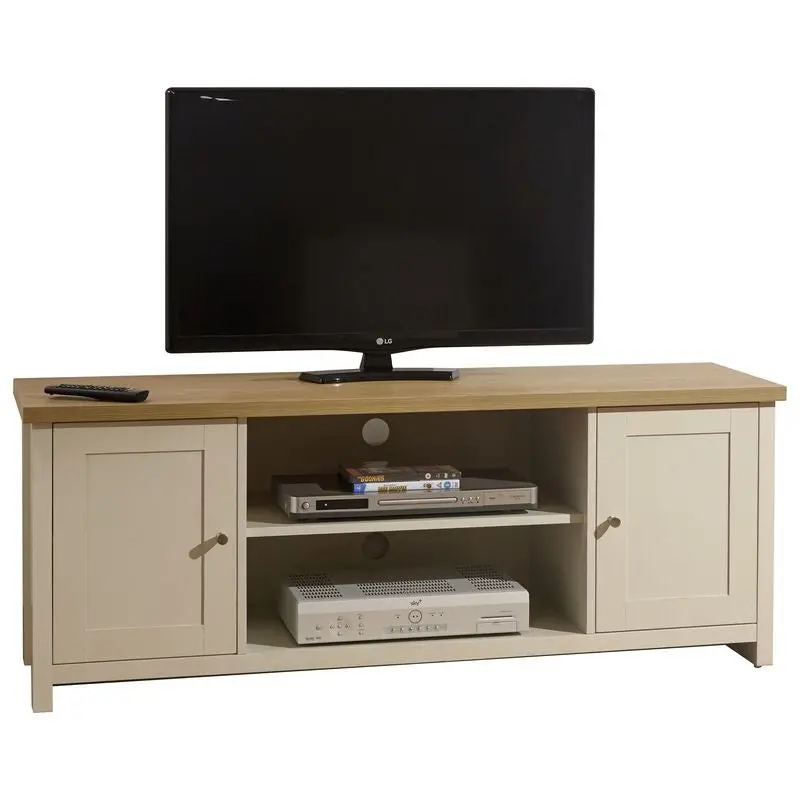 Lancaster Cream Tv Unit With 2 Shelves And 2 Concealed Doors 1