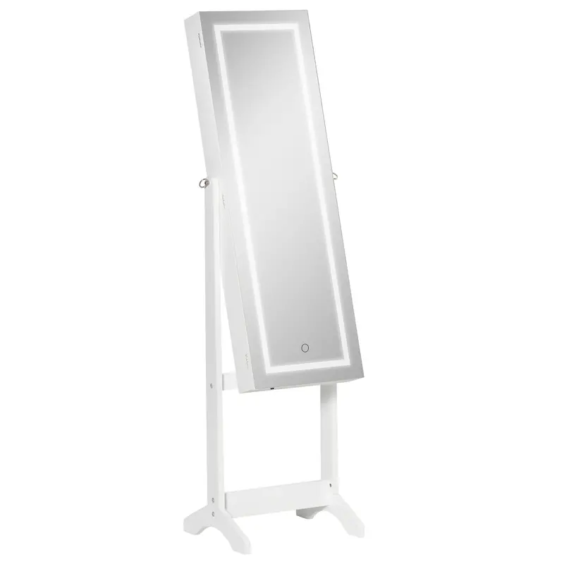 Led-Lit Jewellery Cabinet With Soft-Close Doors 1