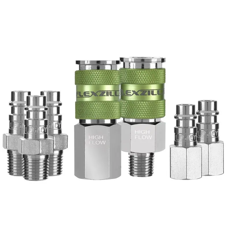 Legacy Flexzilla Pro A53457Fz – 7-Piece High-Flow Coupler And Plug Set 1
