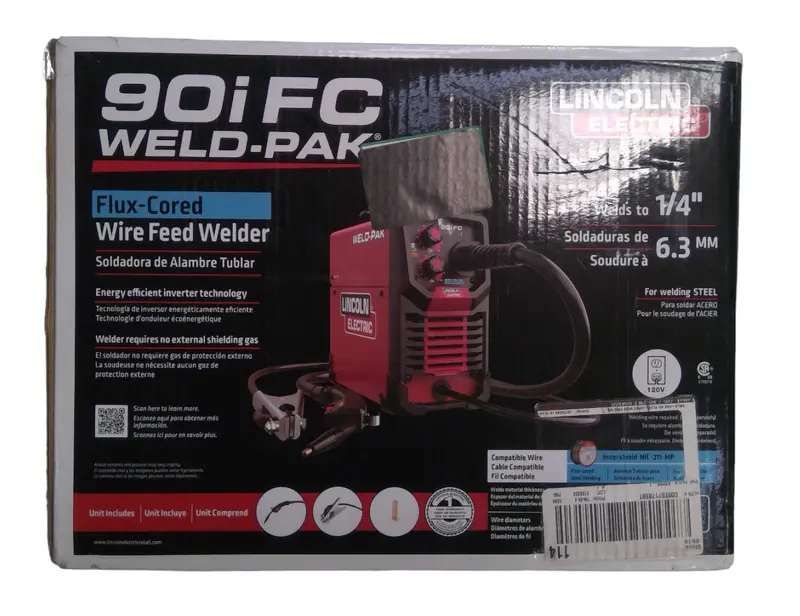 Lincoln Electric 90I Fc Flux-Cored Wire Feed Welder – 120V, Includes Chipped Tip 1