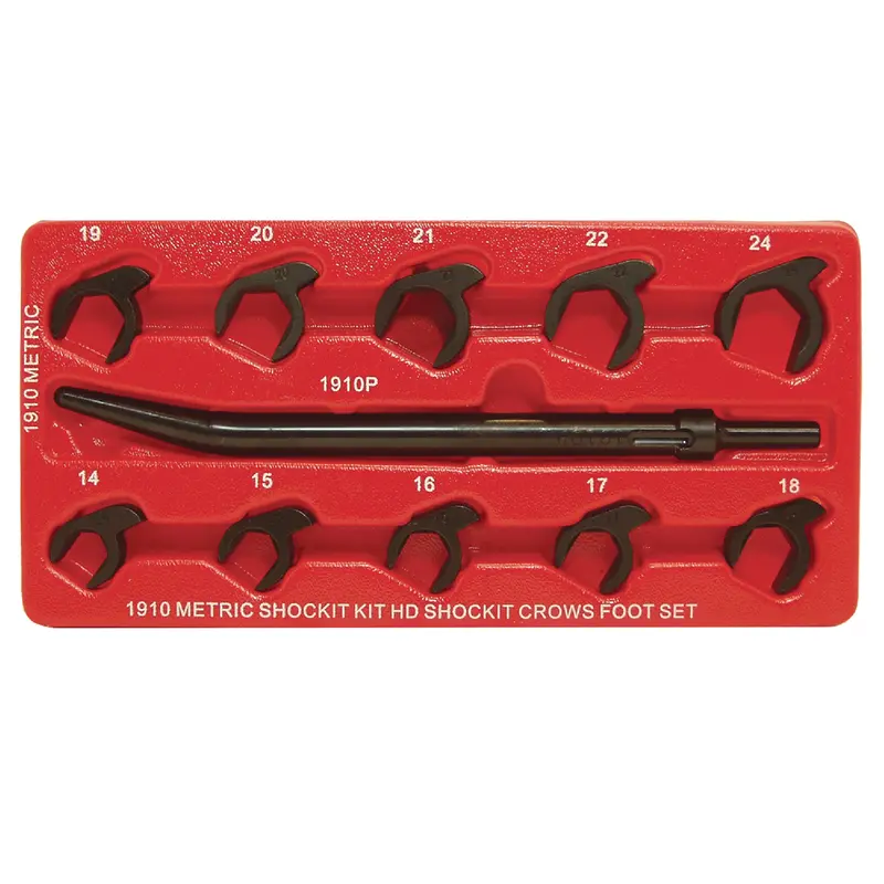 Lock Technology 1910 Metric Shockit Crowfoot Wrench Set – 10-Piece 1