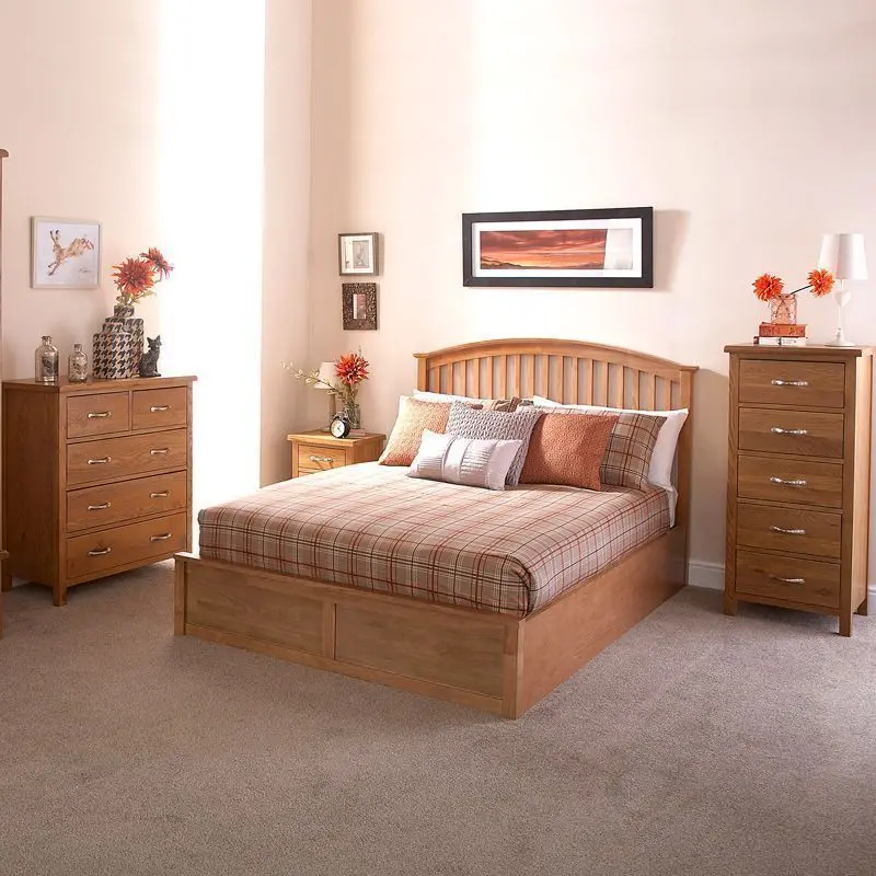 Madrid Ottoman Storage Bed – Natural Finish, King Size (5Ft X 7Ft) 1