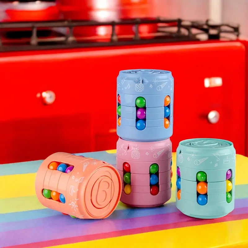 Magic Bean Cube Fidget Toy – 360° Rotating Sensory Spinner For Stress & Anxiety Relief (Unisex Gift) 1
