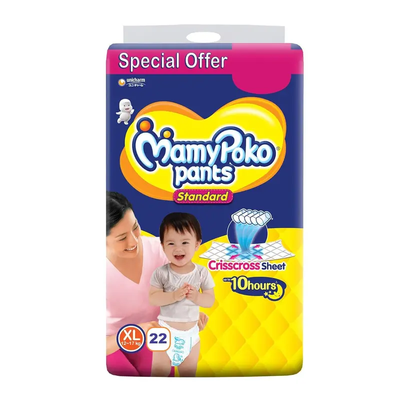 Mamypoko Pants Diapers – Extra Large (Xl), 22 Count, For Kids 12–17 Kg 1