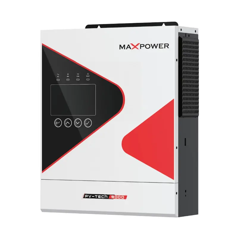 Maxpower Pv Tech 9000 Hybrid Solar Inverter – 6Kw, Built-In Wifi, Dual Output, 48V Compatible 1