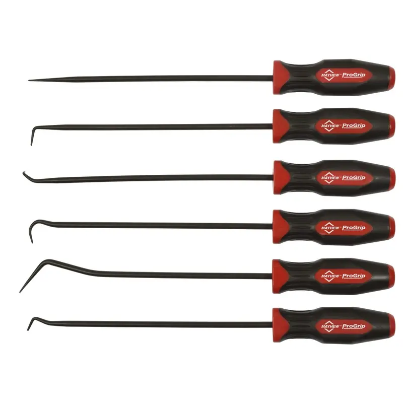 Mayhew 13095 Progrip 6-Piece Long-Reach Pick Set – Precision Automotive Tools 1