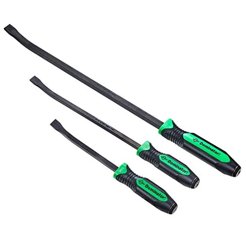 Mayhew 14071Gn Dominator Curved Pry Bar Set — 3-Piece Green-Anodized Kit 1