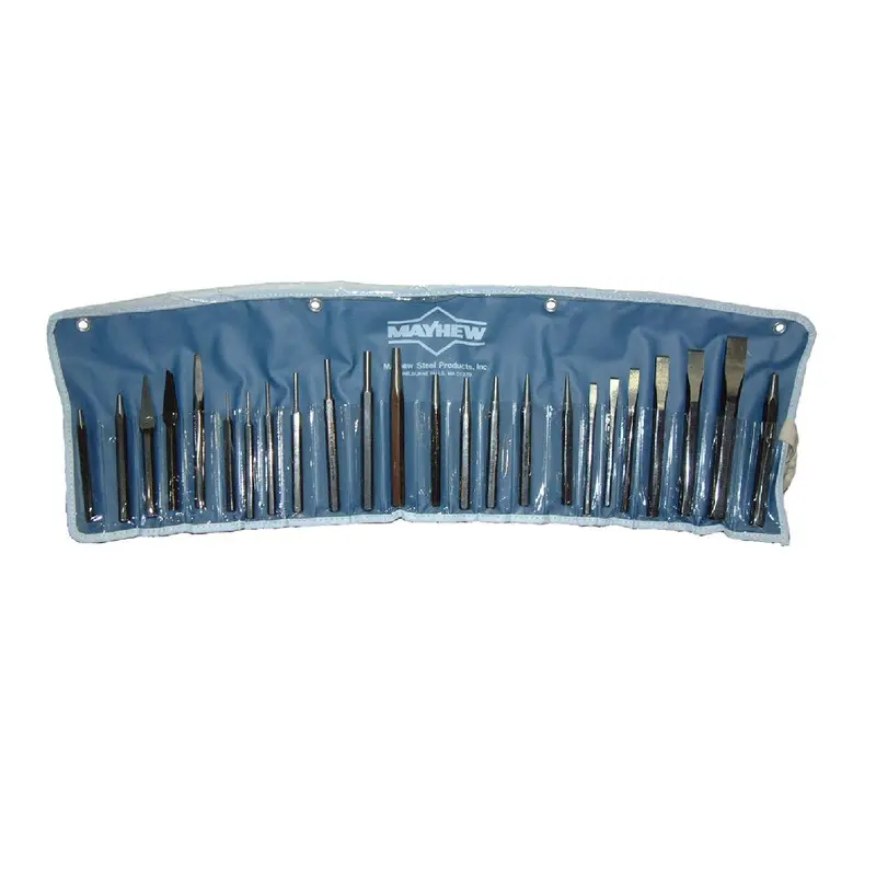 Mayhew 61050 Punch And Chisel Kit – 24-Piece High-Carbon Steel Set 1