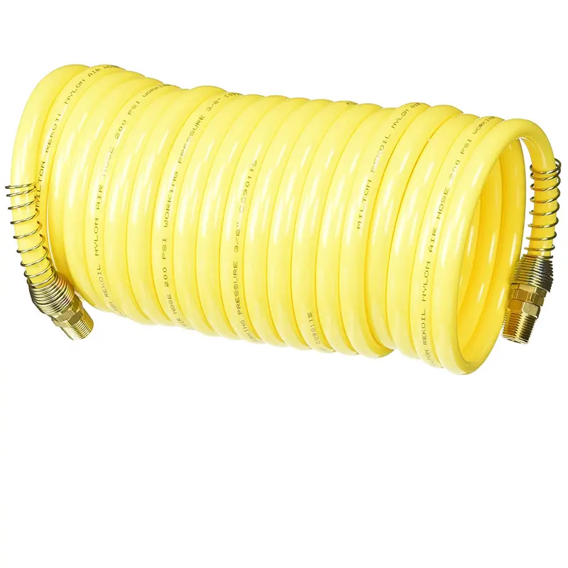 Milton 1674 Nylon Re-Koil Air Hose – 3/8" X 25', Lightweight Coil Design 1