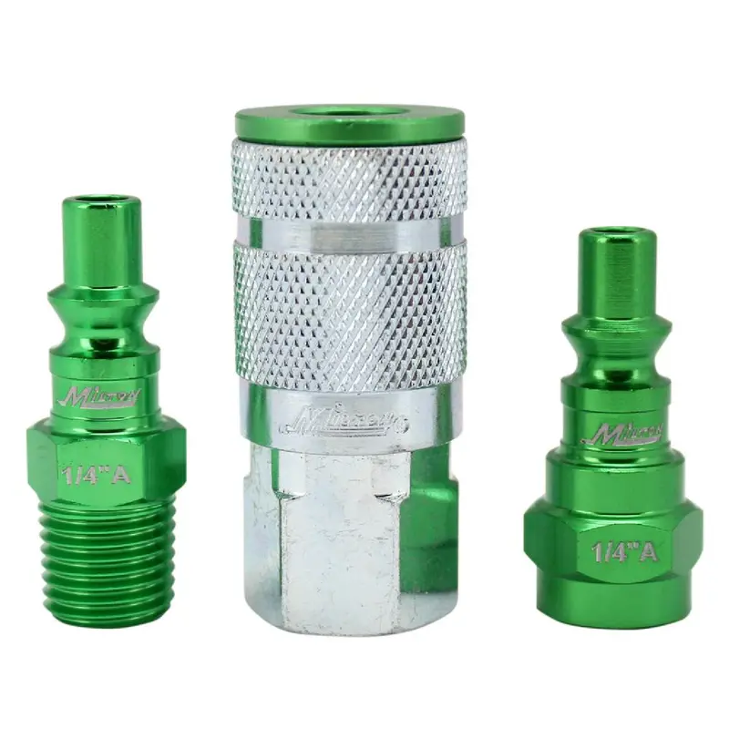 Milton S-303Akit A-Style Colorfit Kit – 3-Piece, 1/4" Npt, Green 1