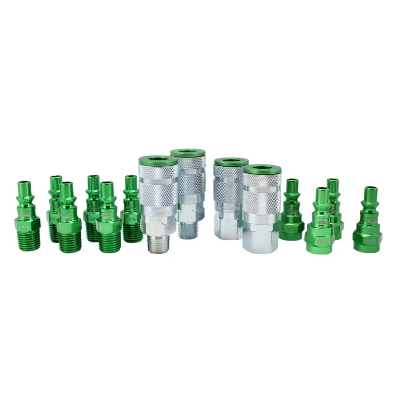 Milton S-314Akit 14-Piece Green A-Style 1/4" Npt Colorfit Coupler And Plug Set 1