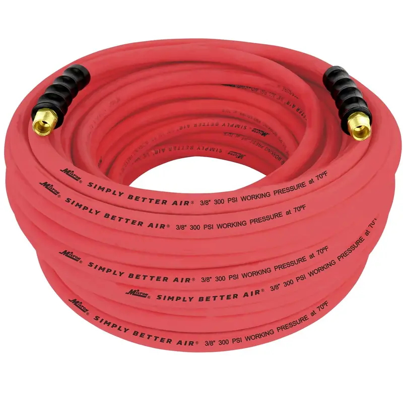 Milton Ulr3810038 Ultra-Lightweight Rubber Air Hose – 3/8" X 100', Npt Ends 1