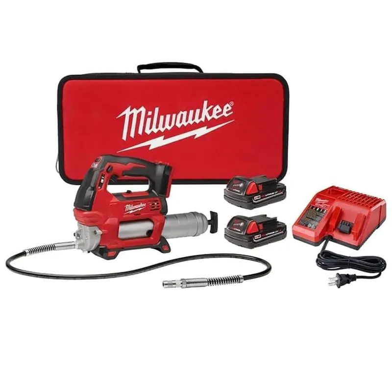 Milwaukee 2646-22Ct M18 2-Speed Grease Gun Kit – Includes Two Batteries & Charger 1