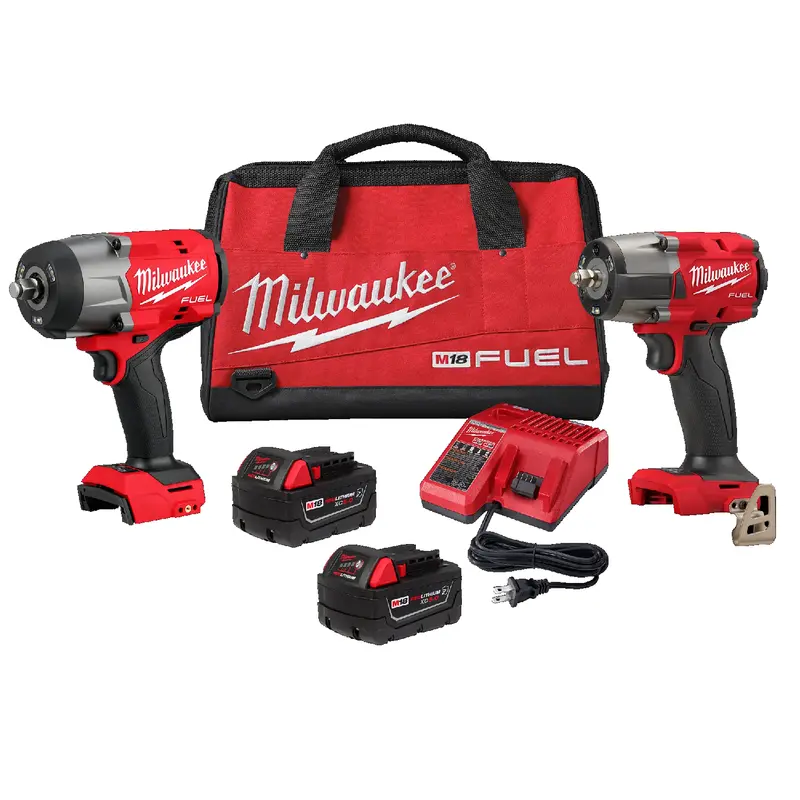 Milwaukee 3010-22 M18 Fuel High-Torque Combo Kit – 1/2" & 3/8" Drive Impact Wrenches 1