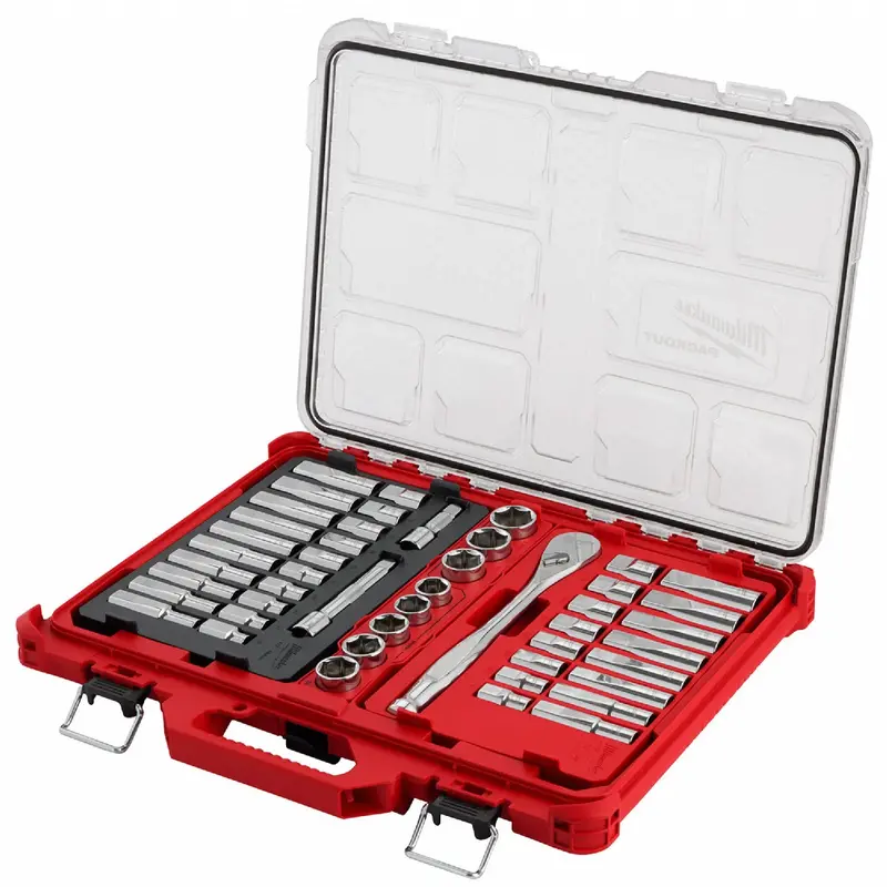 Milwaukee 48-22-9487 47-Piece 1/2" Drive Ratchet And Socket Set With Packout Storage System 1