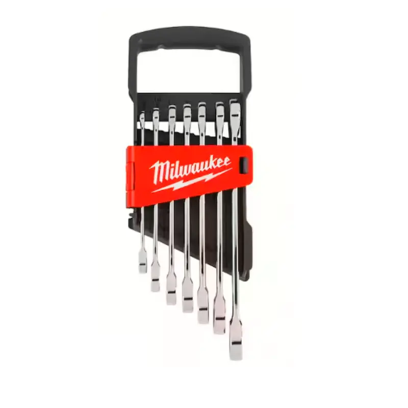 Milwaukee 48-22-9506 7-Piece Metric Max Bite Ratcheting Wrench Set – Precision Fit, High-Torque Design 1
