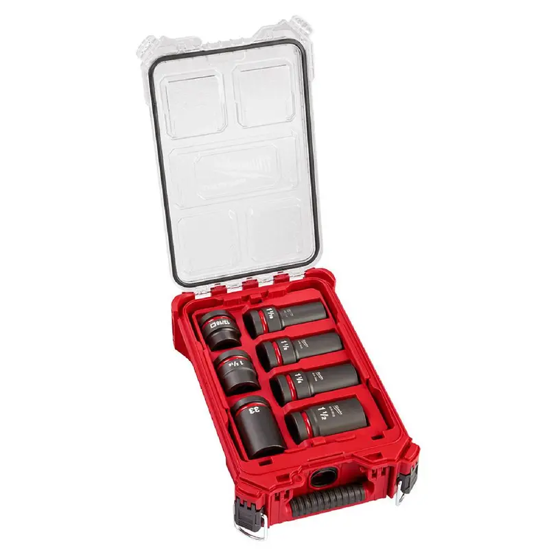 Milwaukee 49-66-7840 7-Piece 1" Drive Impact Socket Set – Metric & Sae 1