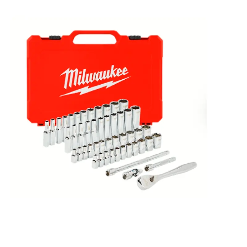 Milwaukee 50-Piece Ratchet And Socket Set – Sae/Metric, 1/4" Drive 1