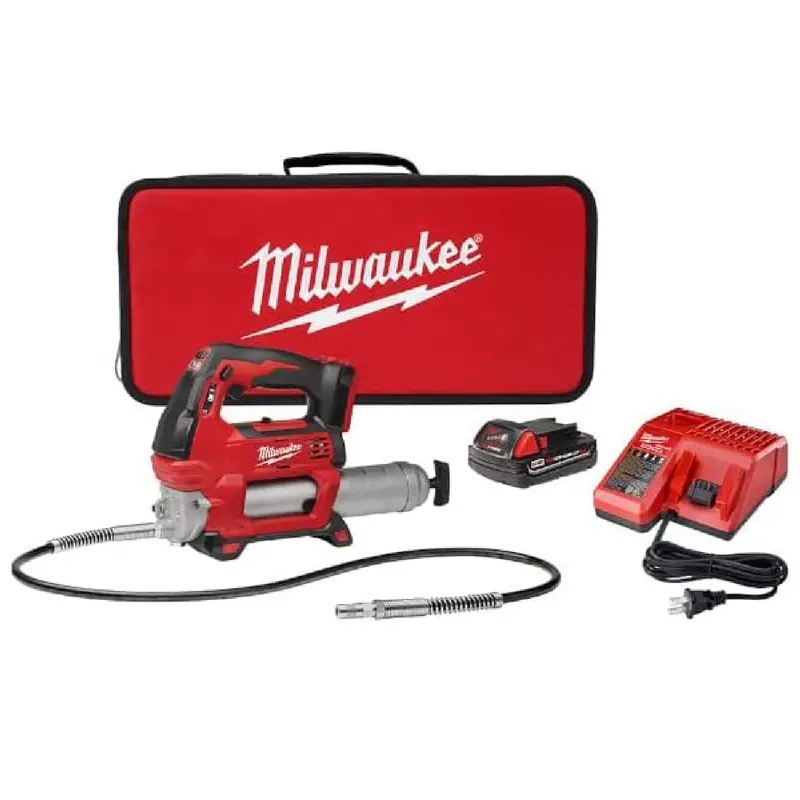 Milwaukee M18 2-Speed Grease Gun Kit – Includes One Battery And Charger 1