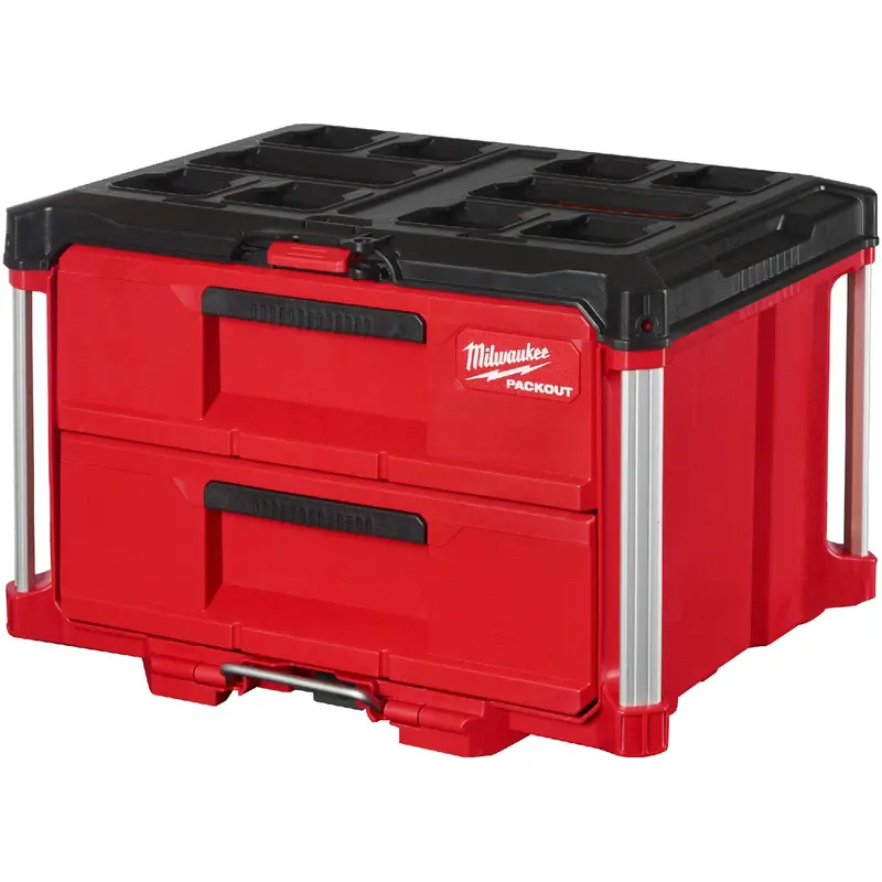 Milwaukee Packout 2-Drawer Tool Box – 48-22-8442 With Customizable Dividers 1