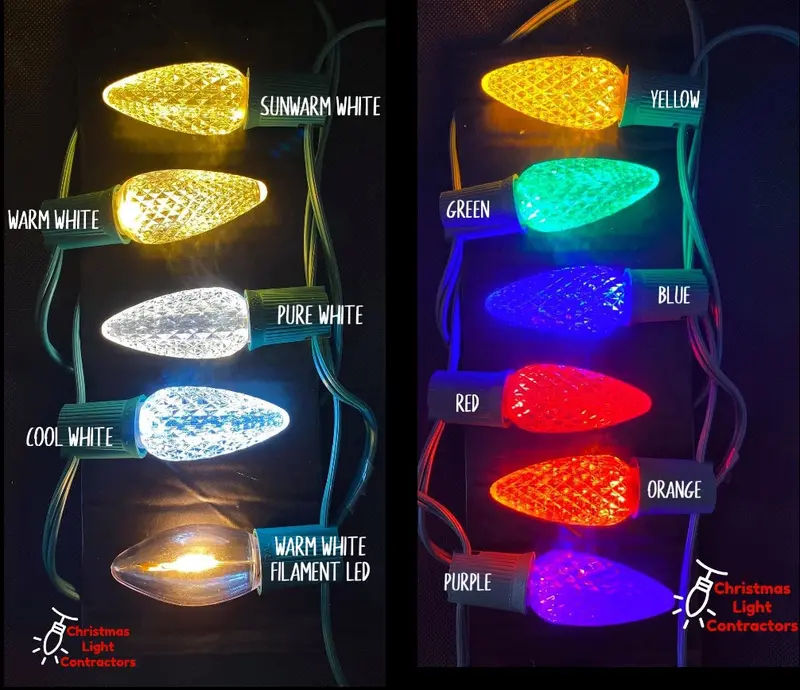 Minleon C9 Bulb Sampler: Warm White & Multi-Color Varieties (Free Shipping) 1