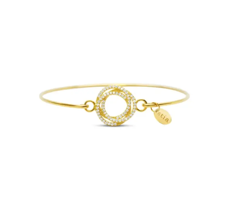 Modern Tri-O Pavé Design Bracelet 1